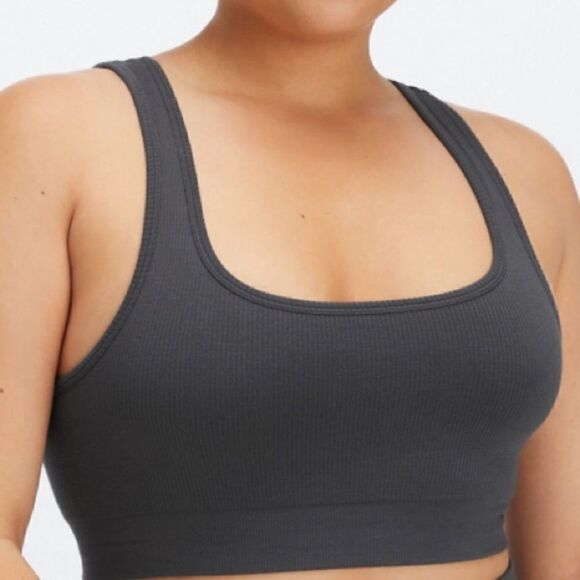 Fabletics Cloud Seamless Scoop Back Bra Sz M color gray - Picture 1 of 8